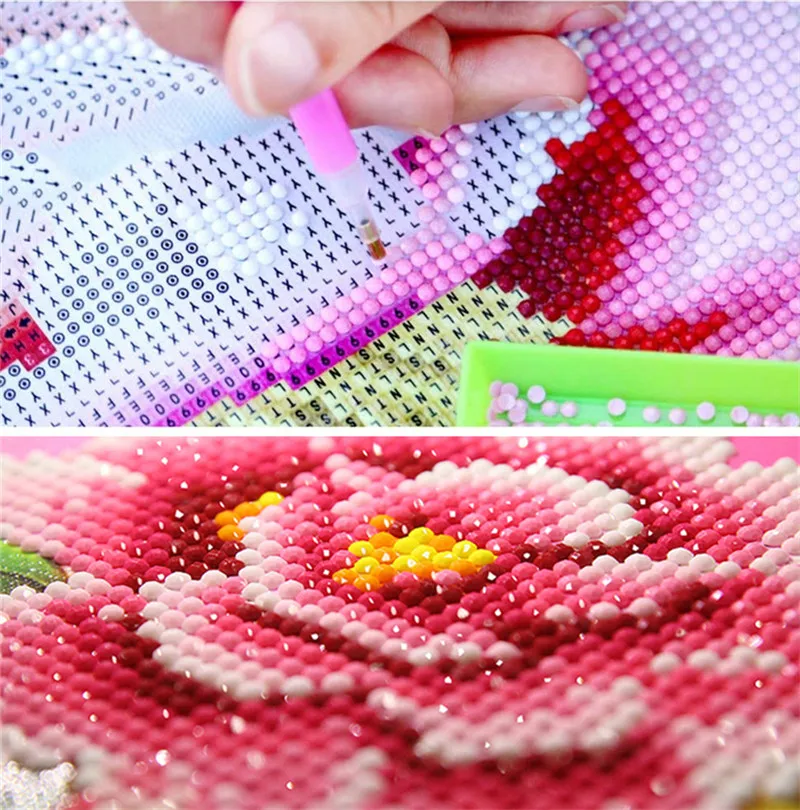 Картина-Мозаика из страз с цветочной вазой 5D | Дом и сад