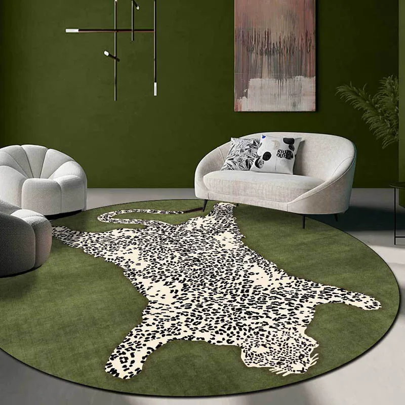 Alfombra moderna para sala de estar, alfombrilla grande con estampado de leopardo para dormitorio, antideslizante, para habitación de niños y decoración del hogar
