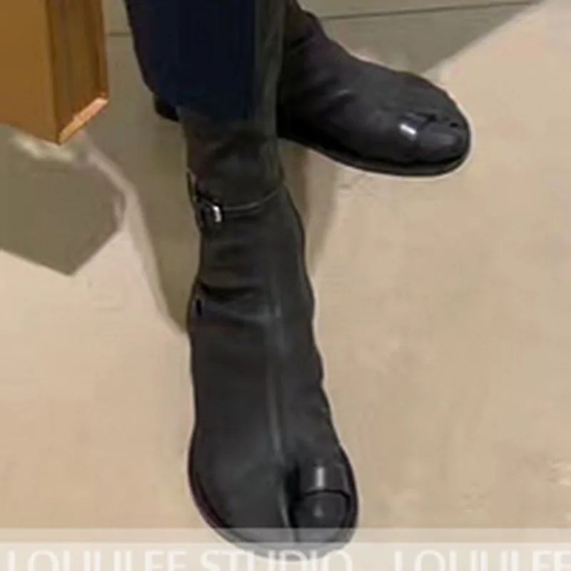 Эластичные сапоги-носки на плоской подошве с узлом носке высокие сапоги до