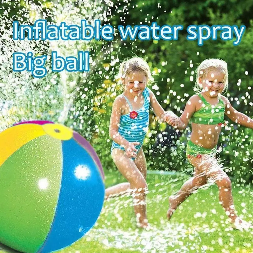 

Funny Inflatable Spray Water Ball Children's Summer Outdoor Toys Lawn The Balls Swimming Beach Playing Pool R7S5