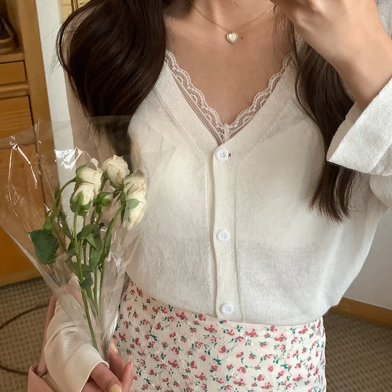 Женский кружевной черный жилет на бретельках Pure Desire корейский топ с широкими