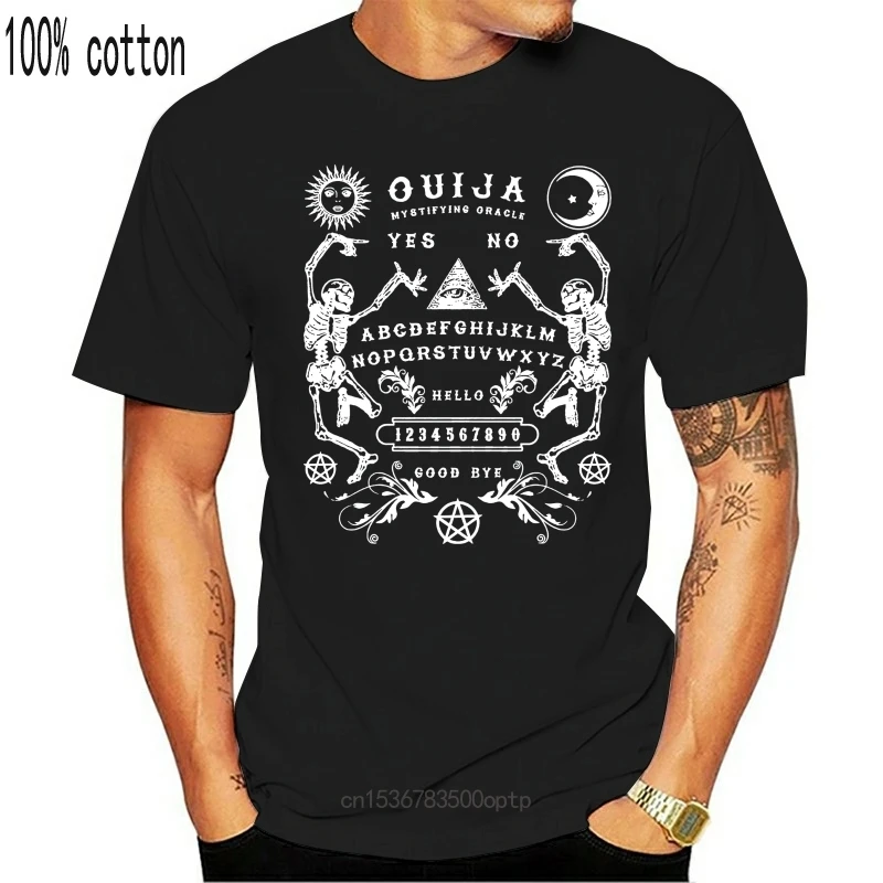 Новинка! Ouija доска кости футболка Black Kill оккультный дух пентаграмма звезда Готика