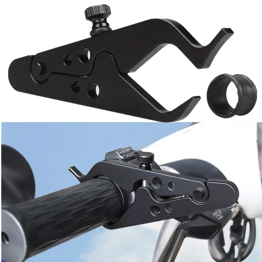 

New High Quality Universal CNC Motorcycle Cruise Control Throttle Lock Assist Retainer Relieve Stress Durable Grip Black
