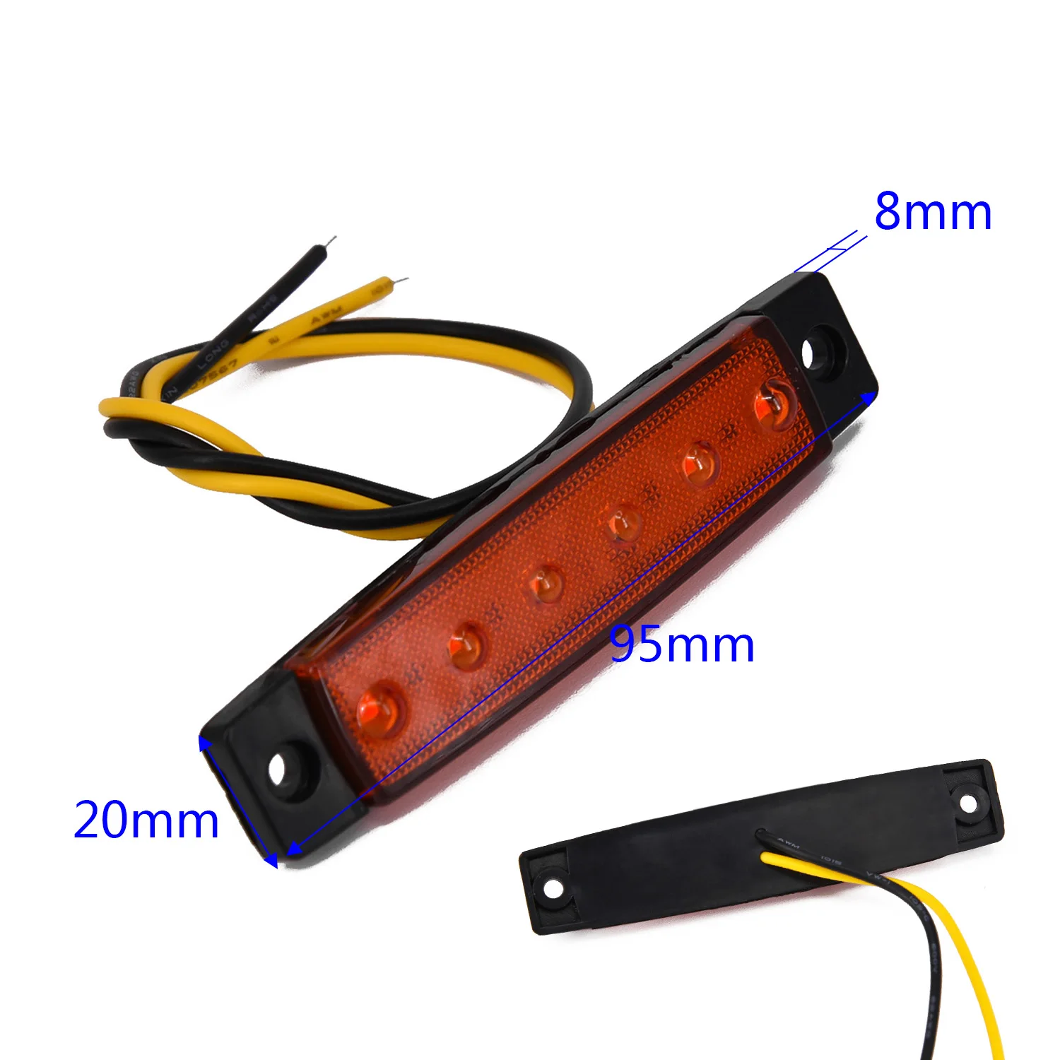

12V 6 LED Truck Boat BUS Trailer Side Marker Taillight Indicators Light Lamp 6LED Truck Taillight Lamp