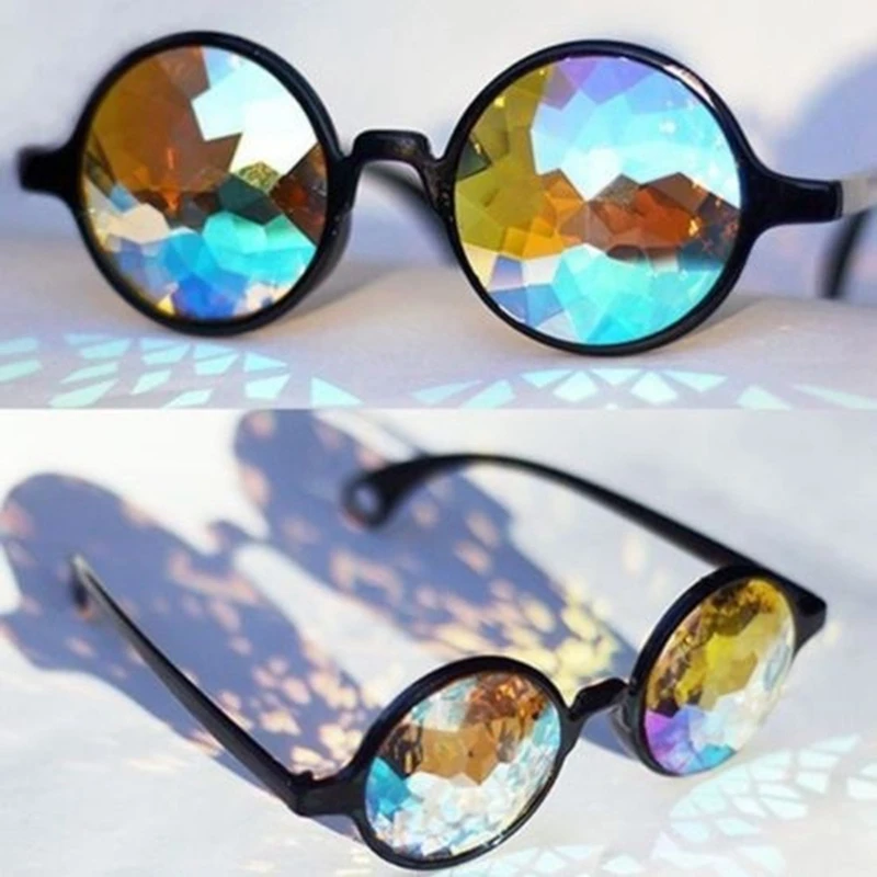 Калейдоскоп очки Rave Festival вечерние солнцезащитные Diffracted Lens-черный | Дом и сад
