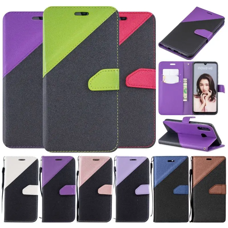Матовый чехол-кобура из кожи с откидной крышкой Fundas для iPhone X, XS, 7, 8, 6 S, 6 Plus, 5, 5S, SE, контрастный цвет, милый чехол с отделением для карт P09E