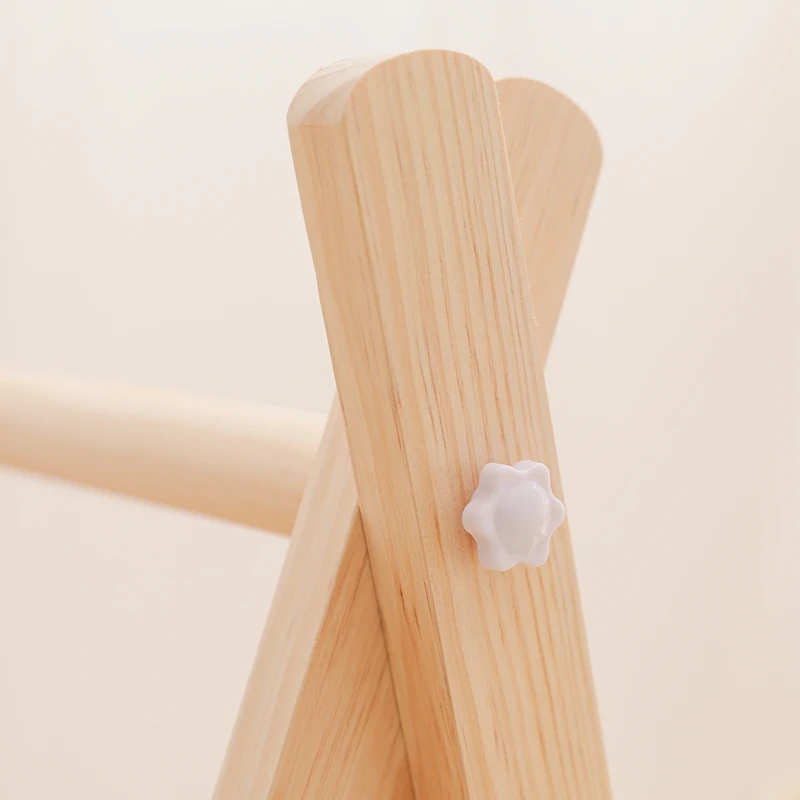 1pc New Nordic style wooden children fitness frame BPA Free Gym Play Frame Nursery Sensory Ring-pull Toy Infant Room Rattle - купить по