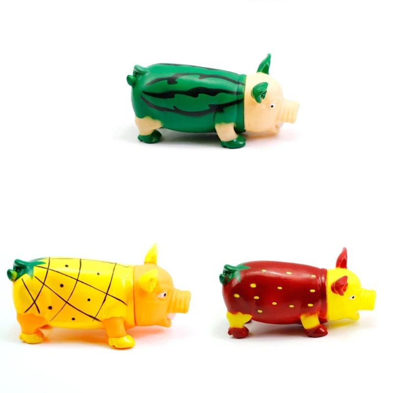 

Cute Rubber Screaming Fruit Pig Squeeze Toy Anti Stress Reliever for Adults Children Desktop Decoration