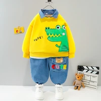 babi boys clothes set new autumn fashion style cotton material child costum kids 3 years old 4 infant clothing baby suits