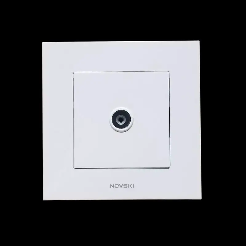 Посеребренная Двойная ТВ антенна настенная розетка панель ПК белый 86*86 мм