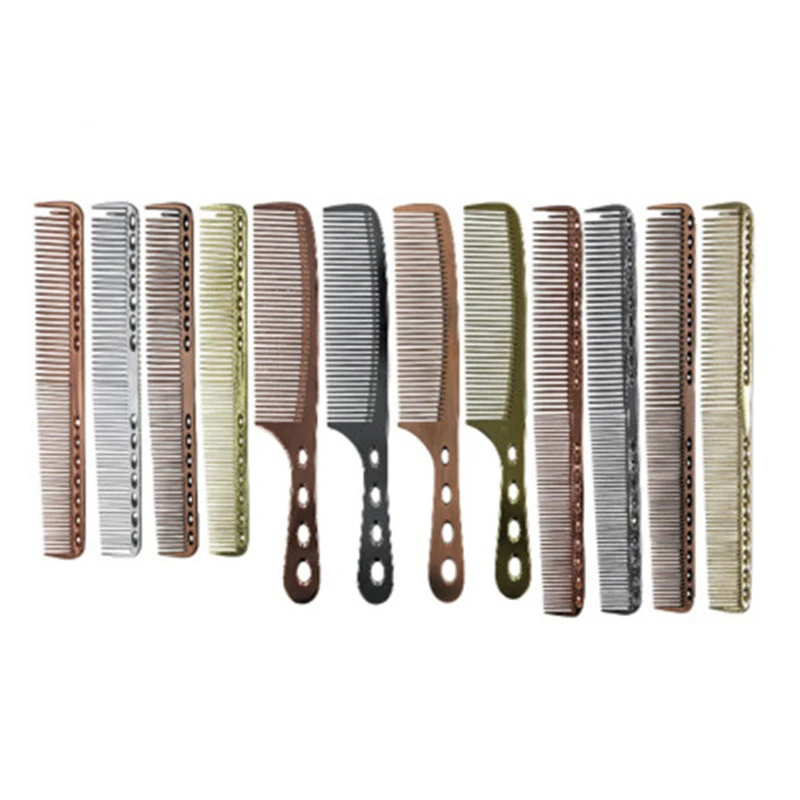 Алюминиевая металлическая расческа для стрижки волос Антистатическая