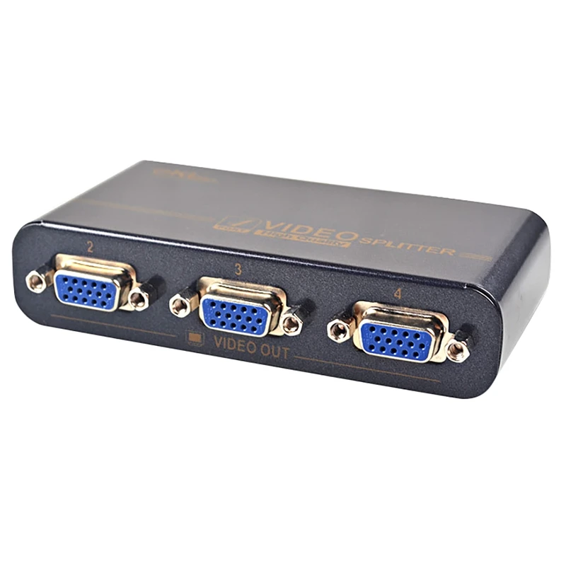 

EKL EKL-Mini94 VGA Splitter 1 Input 4 Output 4 Ports 350MHZ Supports USB Power Supply, for Teaching/Entertainment, Etc.