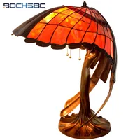 BOCHSBC Table Lamp Goddess led light Stained Glass Art Collect Home Decor LED Desk Light for Living Room