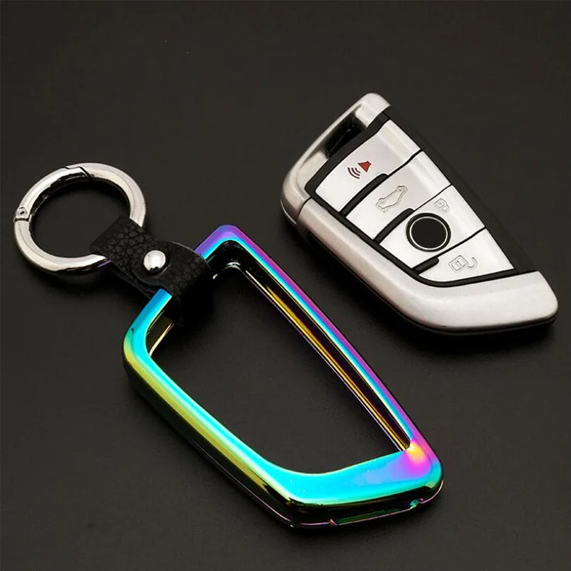Оцинкованный сплав + кожа стайлинга автомобилей чехол держатель для ключа BMW X1 F48