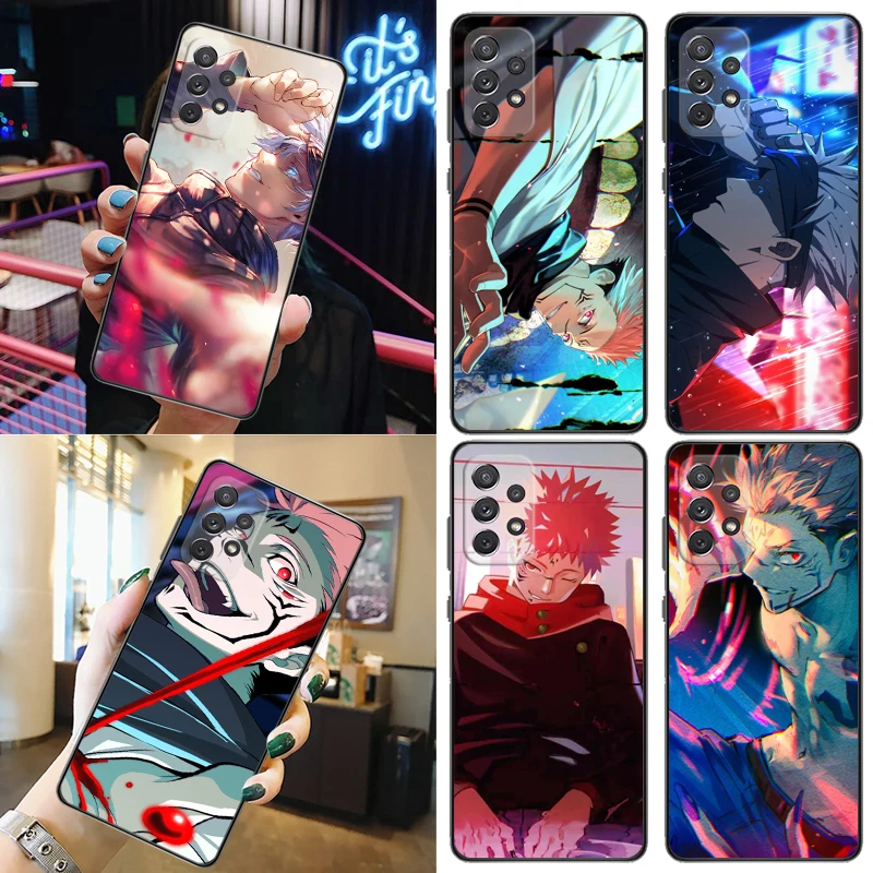 

Jujutsu Kaisen Fushiguro Megumi Sukuna Satoru Gojo Yuji Itadori Phone Case For Samsung Galaxy A52 A72 5G 4G Cases Back Cover