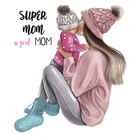 Термочувствительные нашивки super mom boy girl, наклейки на одежду, с аппликацией, топ с цветами