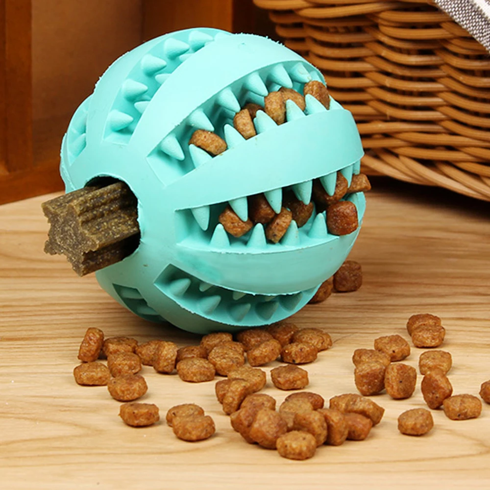 

Toys for Dogs Rubber Dog Ball For Puppy Funny Dog Toys For Pet Puppies Large Dogs Tooth Cleaning Snack Ball Toy For Pet Products