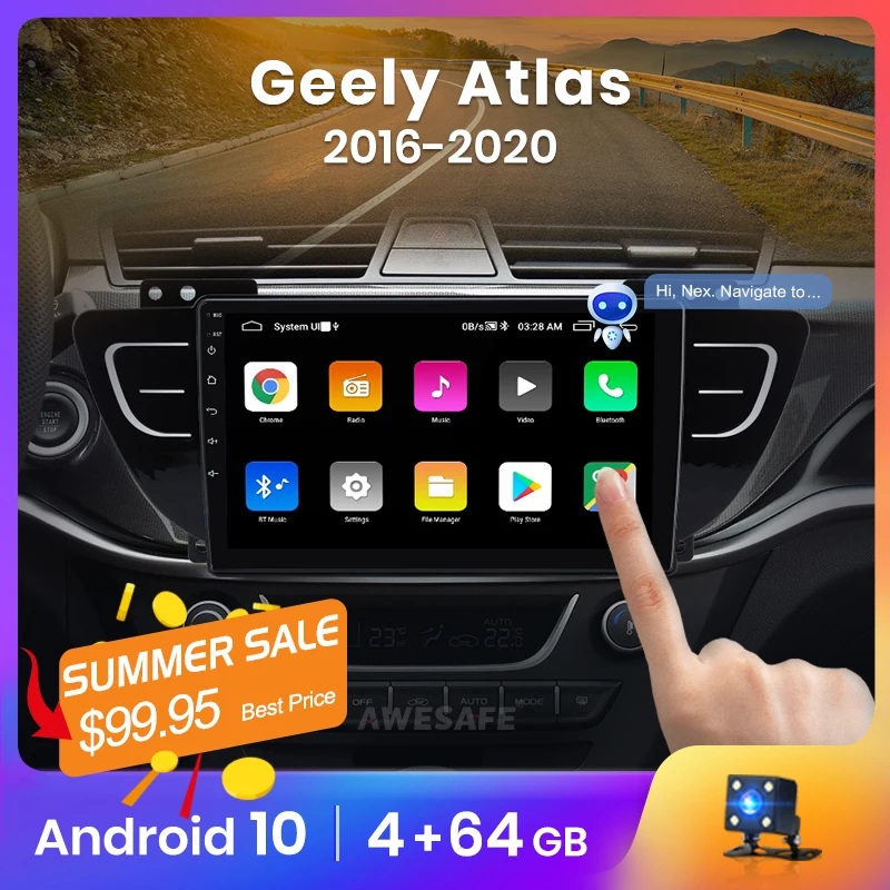 AWESAFE PX9 для Geely Atlas NL 3 2016 2020 Автомобиль Радио Мультимедийный видеоплеер GPS без 2din 2 din