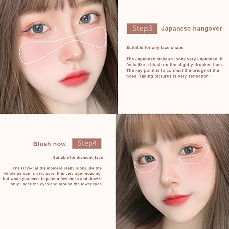 

Blush And Highlight All-In-One Trimming Plate Pearlescent Volume Micro-Flash Three-Dimensional Makeup Powder KG66