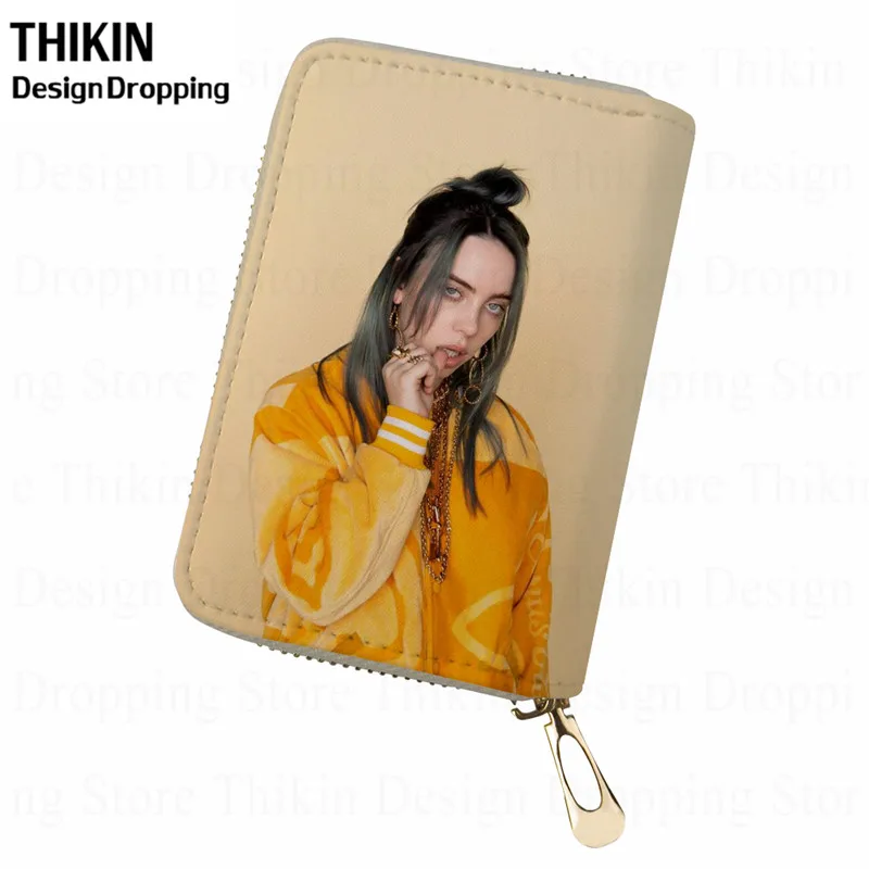 Тикин Горячая рэп певец Billie Eilish женский из искусственной кожи держатель для карт паук королева Водонепроницаемый Путешествия Паспорт Walet с молнией - Цвет: as picture