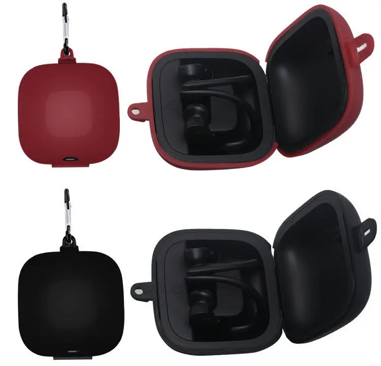 Силиконовый чехол для Powerbeats Pro ударопрочный силиконовый с полной защитой от