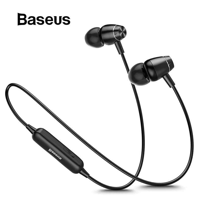 Baseus S09 Bluetooth наушники беспроводные наушники магнитные наушники с микрофоном Стерео Auriculares Bluetooth наушник для телефона