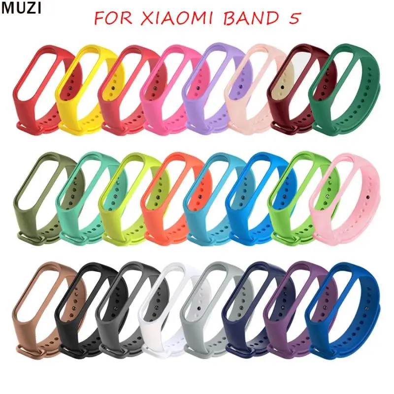 

Силиконовый ремешок из ТПУ для Xiaomi Mi Band 5 Nfc, сменный Браслет для Xiomi MiBand 5 Amazfit Band 5, черный ремешок для запястья