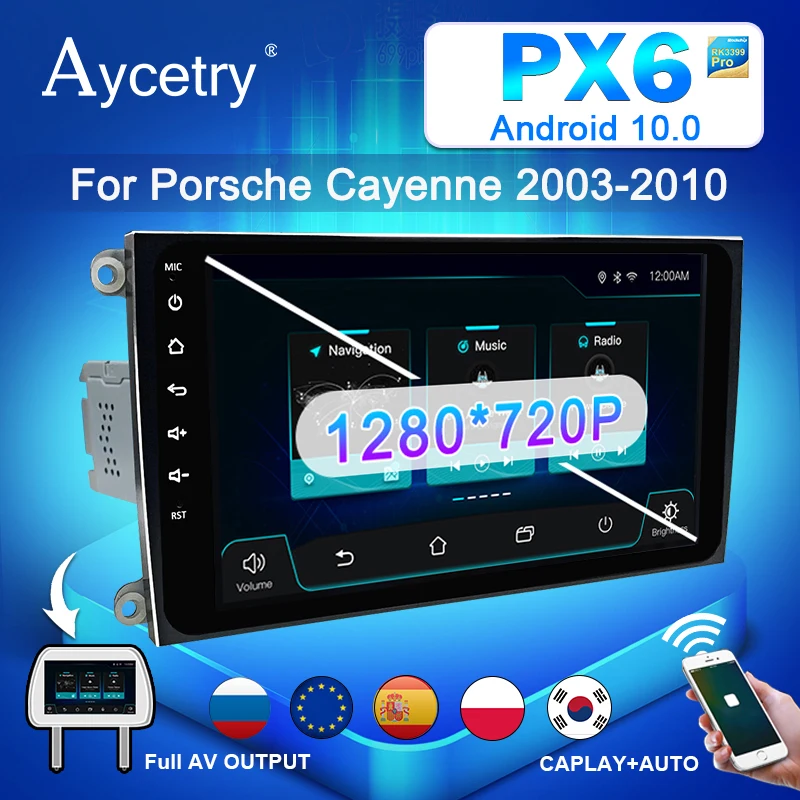 Автомагнитола для Porsche Cayenne S GTS 2003 2010 Android 10 1 Din dvd GPS экран Аудио умный