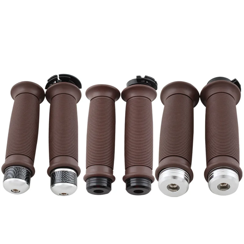 Винтажная ручка на руль 7/8 дюйма 22 мм черная коричневая рукоятка с регулятором