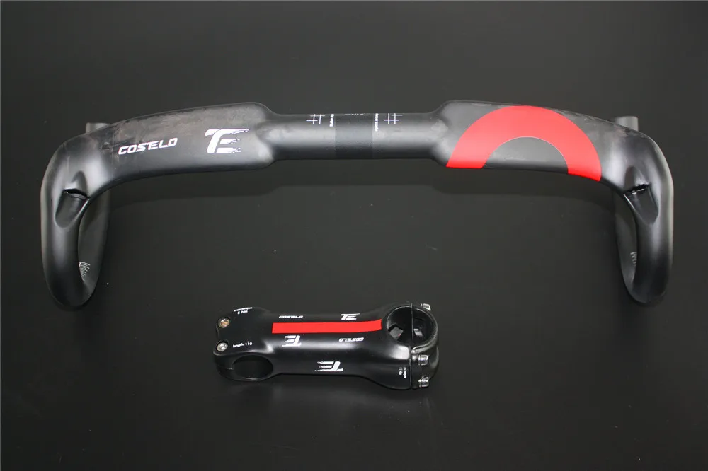 Costelo углеродное волокно дорожный мотоцикл для велосипедного руля Глянцевая