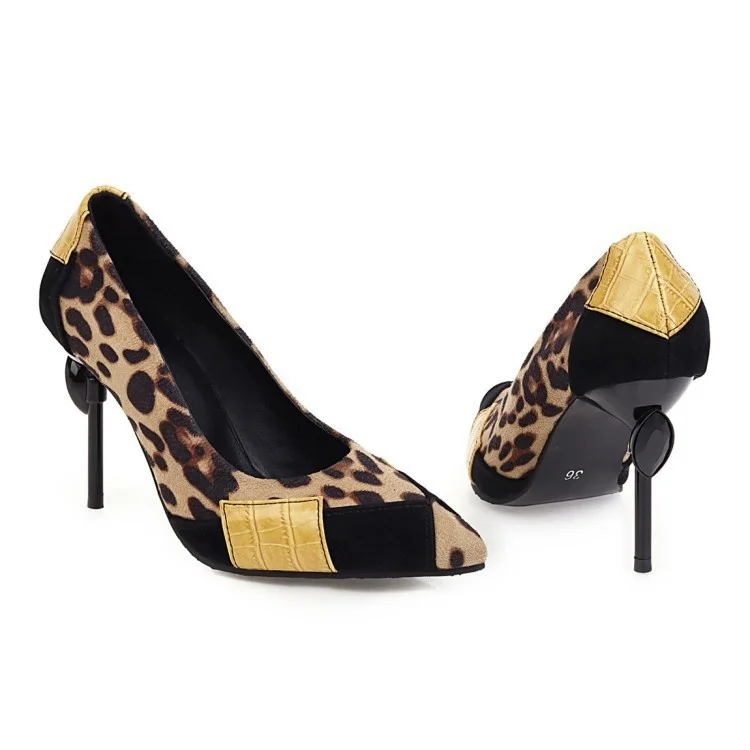 

New 2021 summer fashion color matching personalized thin heel pointed low top high heel shoes large women's shoes