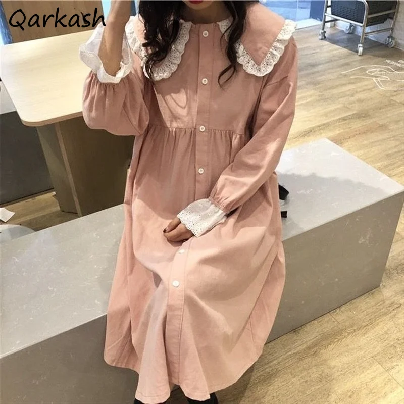 

Женское универсальное платье с расклешенными рукавами, дизайнерское Модное новое платье для колледжа до колен в стиле преппи в стиле Харад...