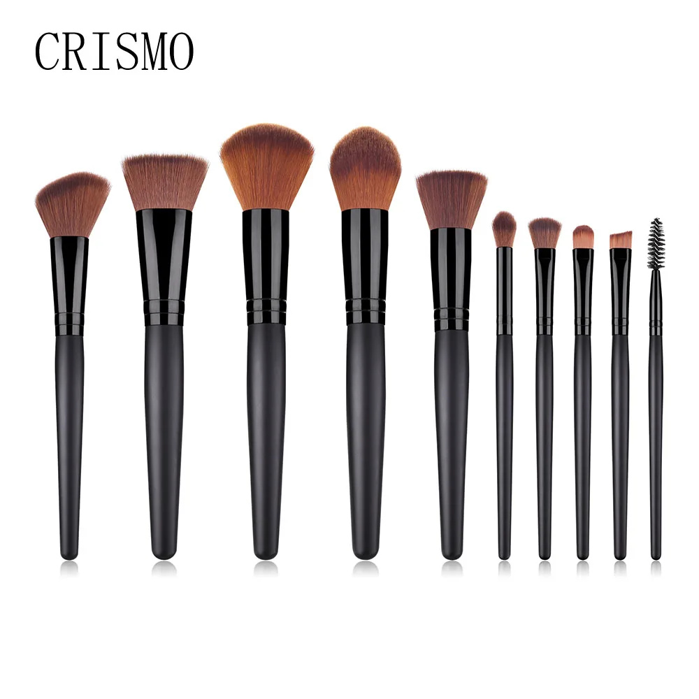 Набор синтетических кистей для макияжа 10 шт. | Красота и здоровье