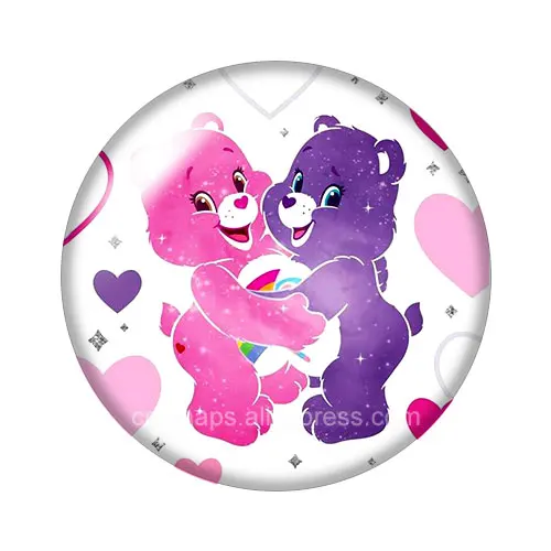 DB1147-08 Прекрасный Care Bears стильная футболка с изображением персонажей видеоигр 18 мм кнопки 10 шт, смешанные цвета, круглый стеклянный кабошон стиль для украшение с защелкой - Окраска металла: DB1147-08