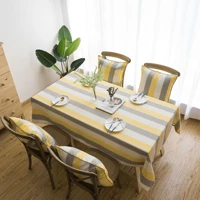 american yellow gray tablecloth waterproof cloth rectangular stripe coffee table square kitchen dining table cover cloth towel