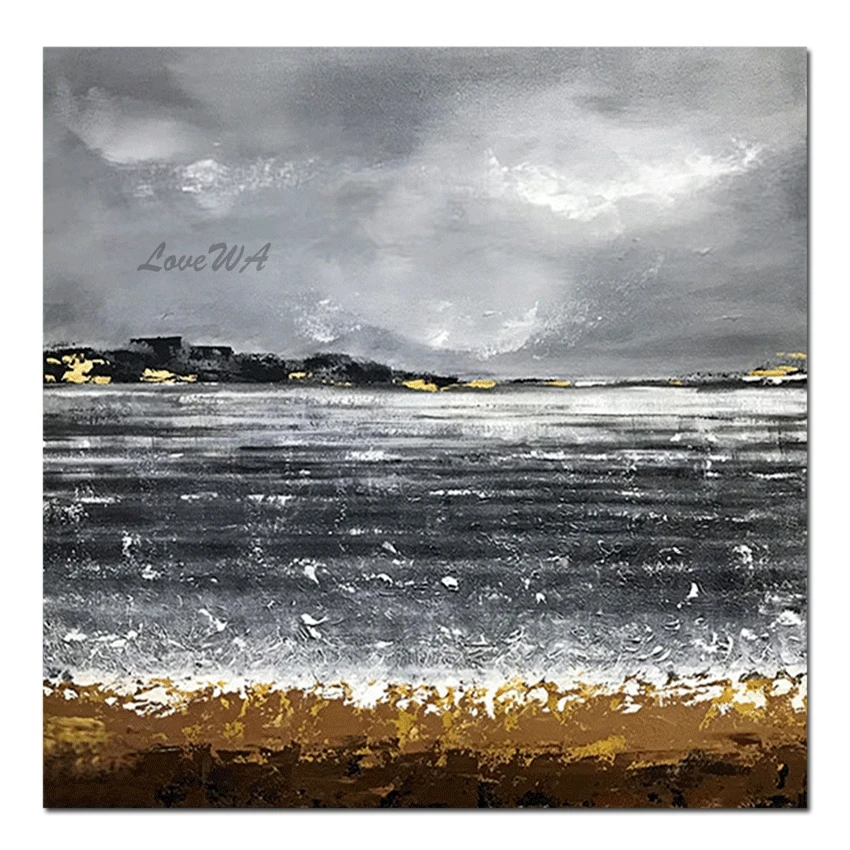 

Simple Abstract Black And White Oil Painting 100% Hand-painted Modern Wall Decoration Unframed Canvas Art Pieces Artwork Craft