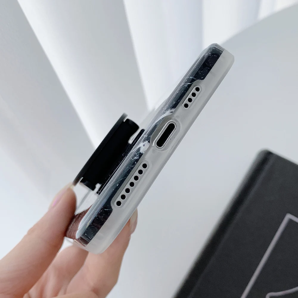 Роскошная мраморная задняя крышка для iPhone 12 11 Pro Max закаленное стекло полная