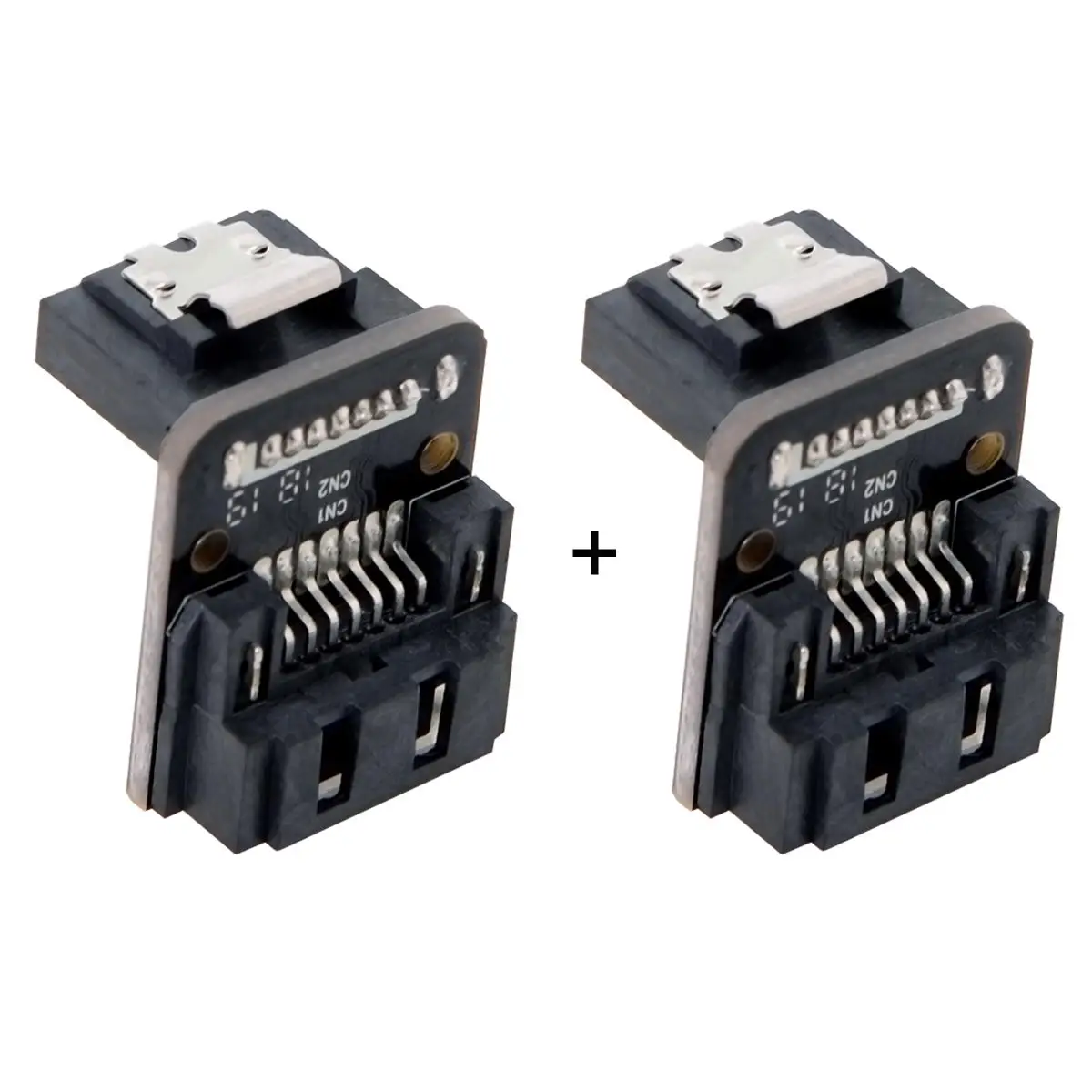 Chenyang 7pin Male Up 90 градусов угловой для SATA 7Pin Женский адаптер материнская плата