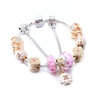 fashion 2020 panjia style charm new golden diy crystal beaded butterfly bracelet female february 14 valentines day gift