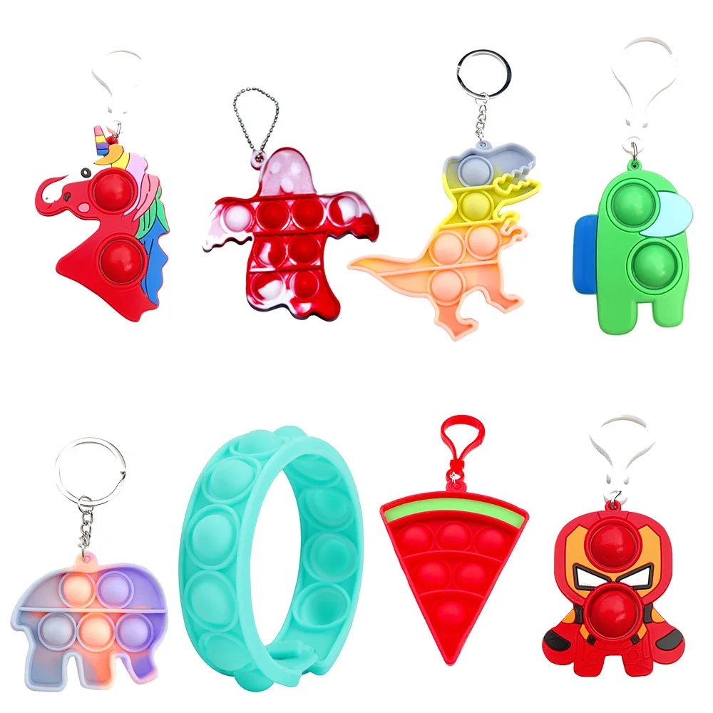 

Rainbow Bubble Pops Fidget Kids Toy Sensory Autisim Special Need Its Anti-stress Stress Relief Squishy Fidget Toy Random Color