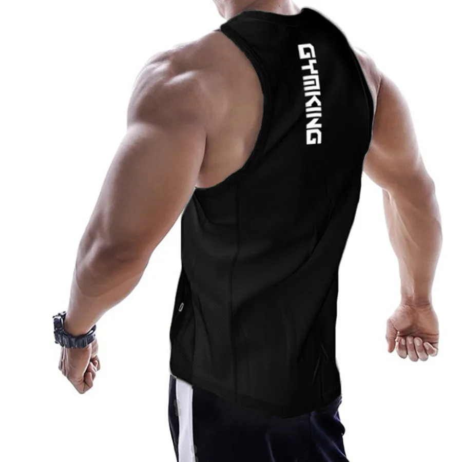 Casual Printed Tank Tops Men Bodybuilding Sleeveless Shirt Cotton Gym Fitness Workout Clothes Stringer Singlet Male Summer Vest