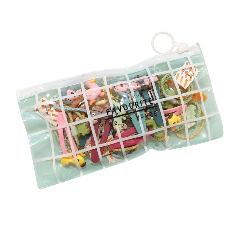 

30 Pcs/Bag Children Cute Cartoon Fruit Flower Rubber Bands Hairpins Girls Lovely Hair Bands Hair Clips Kids Hair Accessories
