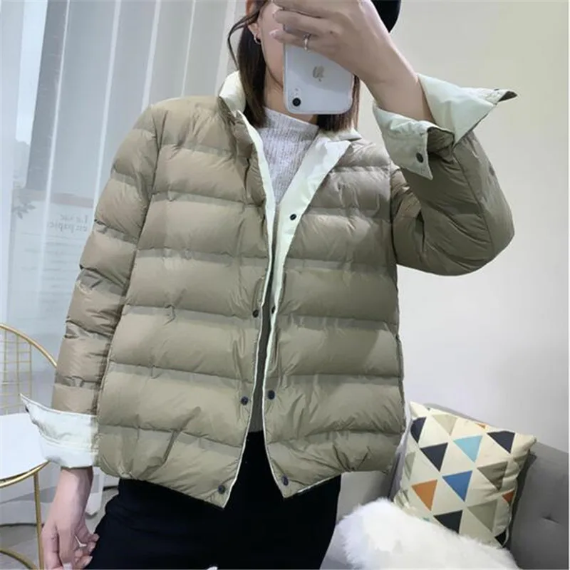 Женская однотонная парка цвета хаки с карманами на молнии | одежда