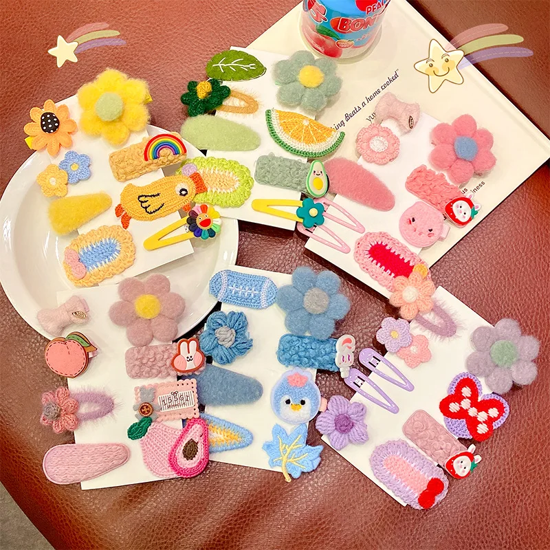 

Hair Accessories Clip Accessory For Girls Decoration Hairpins Children Kids Kawaii Bow Cute Elastic Bands Furry Head Scrunchie