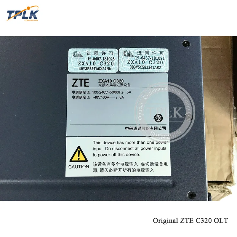 Оригинальный Z C320 шасси OLT GPON переменного тока (220/110V) Питание: 1 * 10GE SMXA/3 +