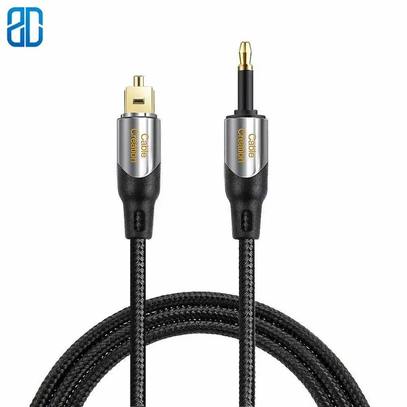 Toslink кабель с разъемом типа папа и цифровой оптический SPDIF 24 каратным золотым