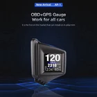 2020 автомобильный скоростной проектор лобовое стекло дисплей OBD + GPS HUD бортовой компьютер А-столб отделка температура воды GPS счетчик скорости