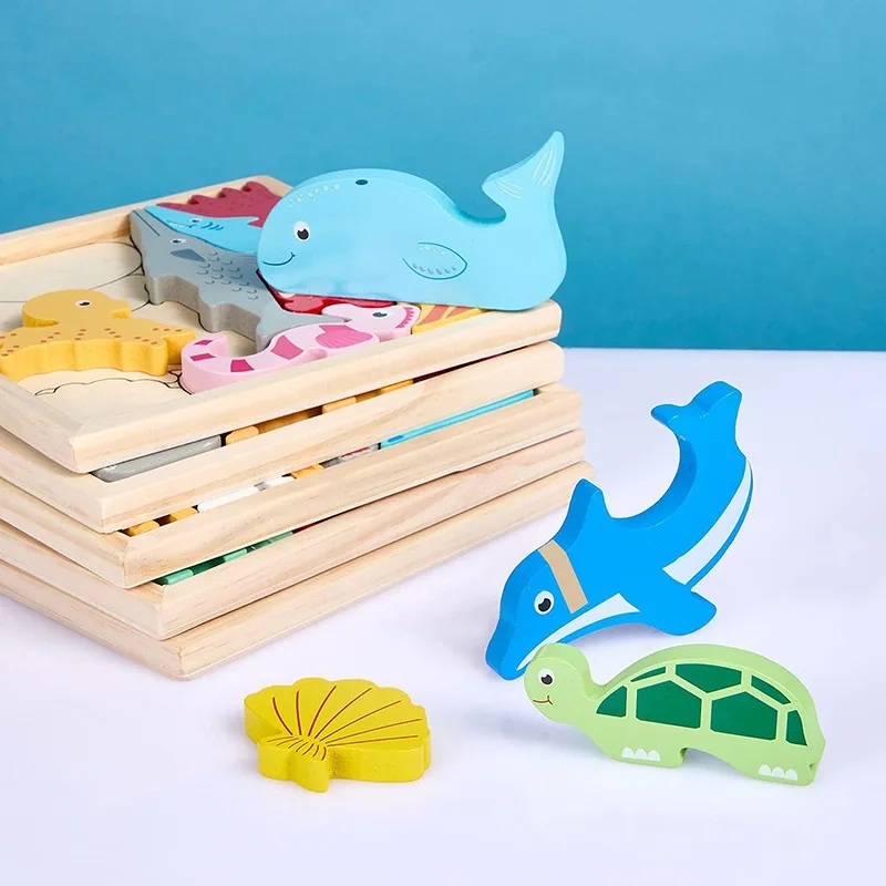 

Wood Puzzles Children Adults Animal Puzzles Wooden Toys Learning Education Environmental Assemble Toy Educational Games
