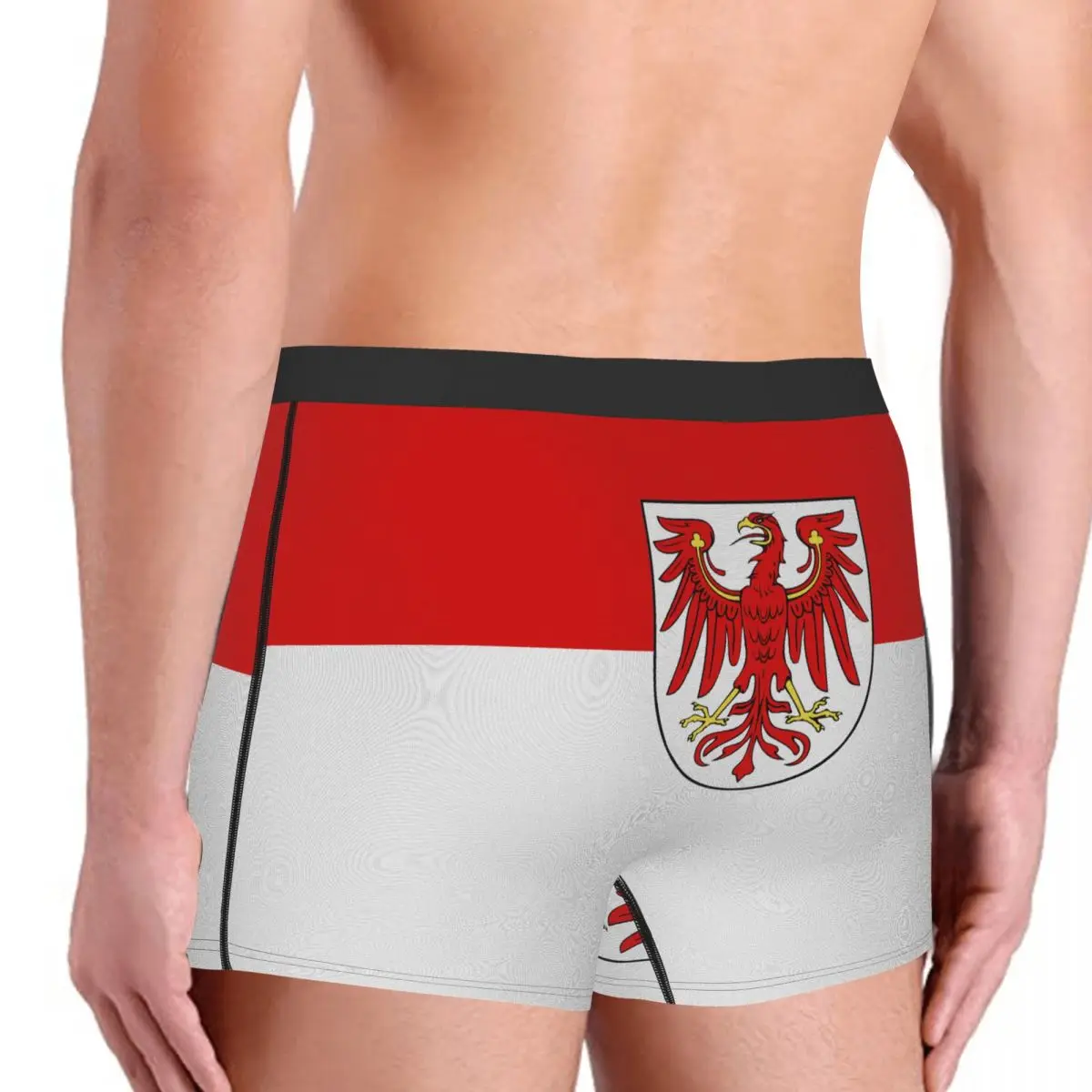 Flag Of Brandenburg Men's Boxer Briefs German states Geek elastic pants for men