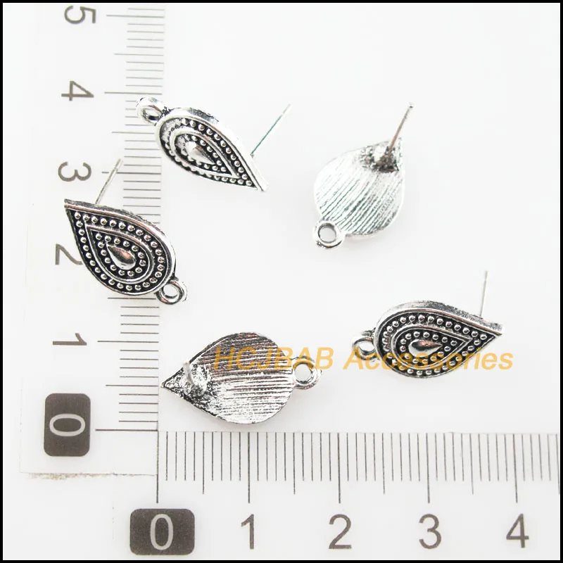 Модная обувь на каблуке 10 Новый Слеза Выводы тибетский серебристый цвет цветок